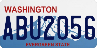 WA license plate ABU2056