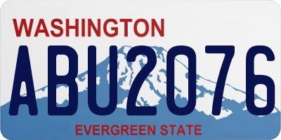 WA license plate ABU2076
