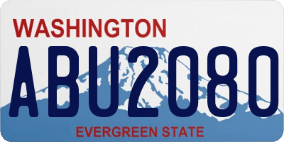 WA license plate ABU2080