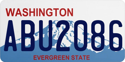 WA license plate ABU2086