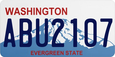 WA license plate ABU2107