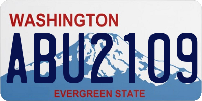 WA license plate ABU2109