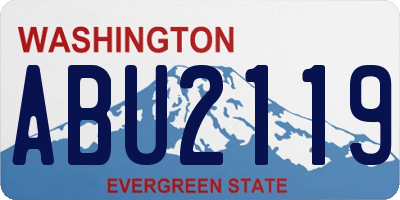 WA license plate ABU2119