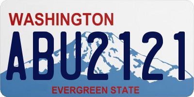 WA license plate ABU2121