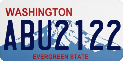WA license plate ABU2122
