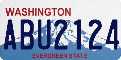 WA license plate ABU2124