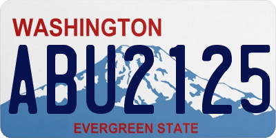 WA license plate ABU2125