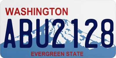 WA license plate ABU2128
