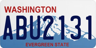 WA license plate ABU2131