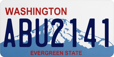 WA license plate ABU2141