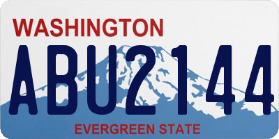 WA license plate ABU2144
