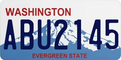 WA license plate ABU2145