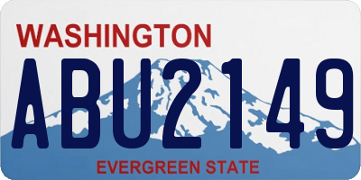 WA license plate ABU2149