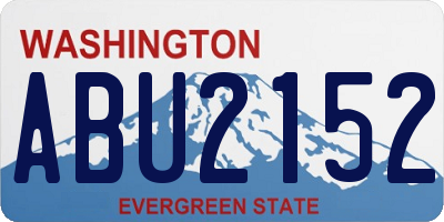 WA license plate ABU2152