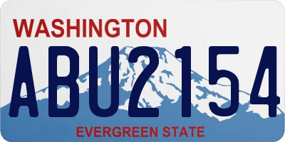 WA license plate ABU2154