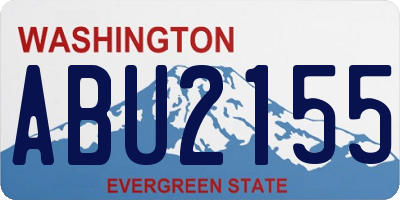 WA license plate ABU2155