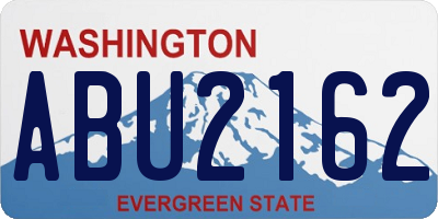 WA license plate ABU2162