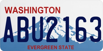 WA license plate ABU2163