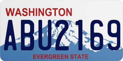 WA license plate ABU2169