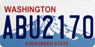 WA license plate ABU2170