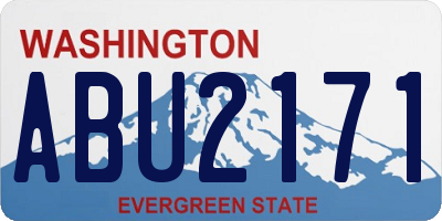 WA license plate ABU2171