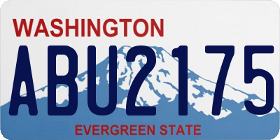 WA license plate ABU2175