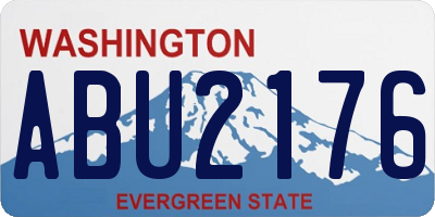 WA license plate ABU2176