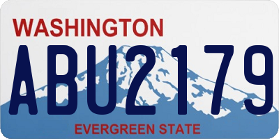 WA license plate ABU2179