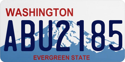 WA license plate ABU2185