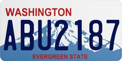 WA license plate ABU2187