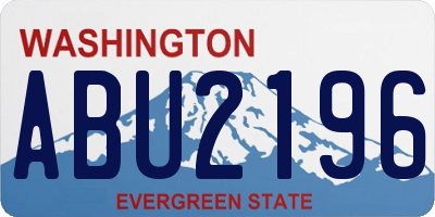 WA license plate ABU2196