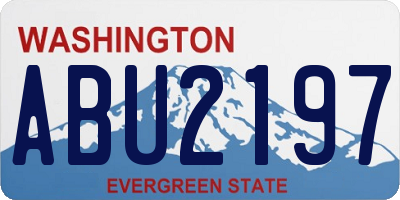 WA license plate ABU2197