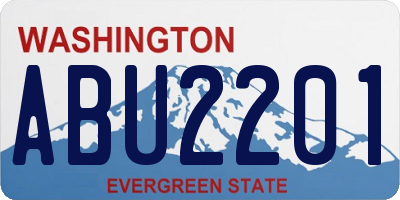WA license plate ABU2201