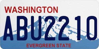 WA license plate ABU2210