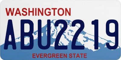 WA license plate ABU2219