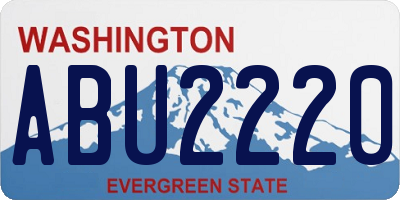 WA license plate ABU2220