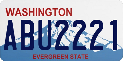 WA license plate ABU2221