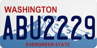 WA license plate ABU2229