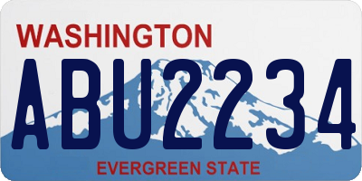 WA license plate ABU2234