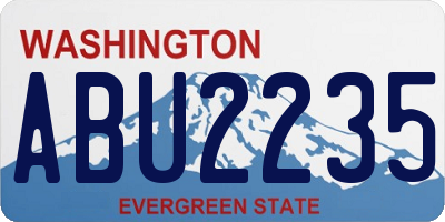 WA license plate ABU2235