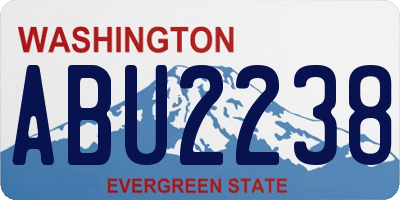 WA license plate ABU2238