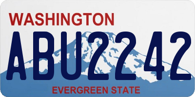 WA license plate ABU2242