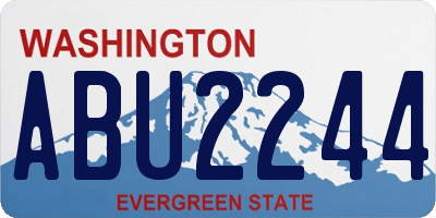 WA license plate ABU2244