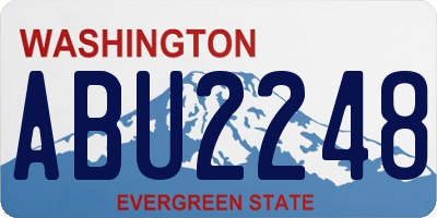 WA license plate ABU2248