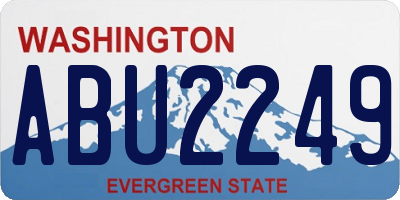 WA license plate ABU2249