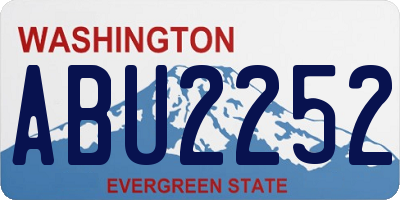WA license plate ABU2252