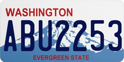 WA license plate ABU2253