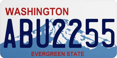WA license plate ABU2255