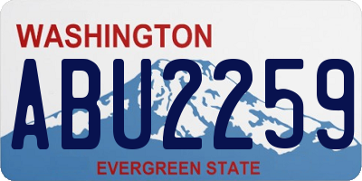 WA license plate ABU2259