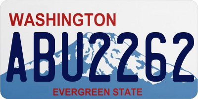 WA license plate ABU2262